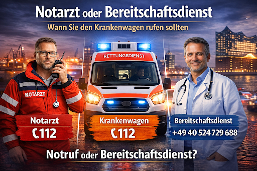 Notarzt oder Bereitschaftsdienst – Wann soll ich den Krankenwagen rufen